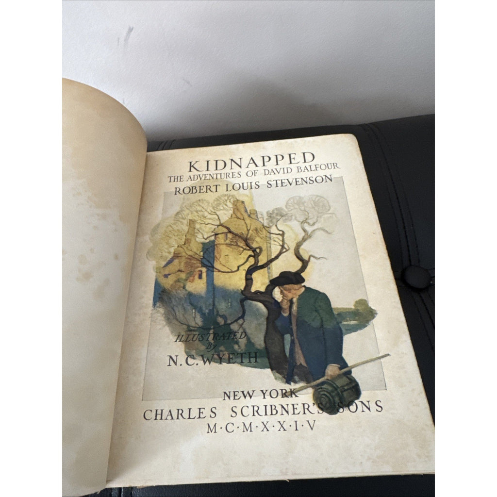 Kidnapped Robert Louis Stevenson HC 1927 Scribners N C Wyeth Illus