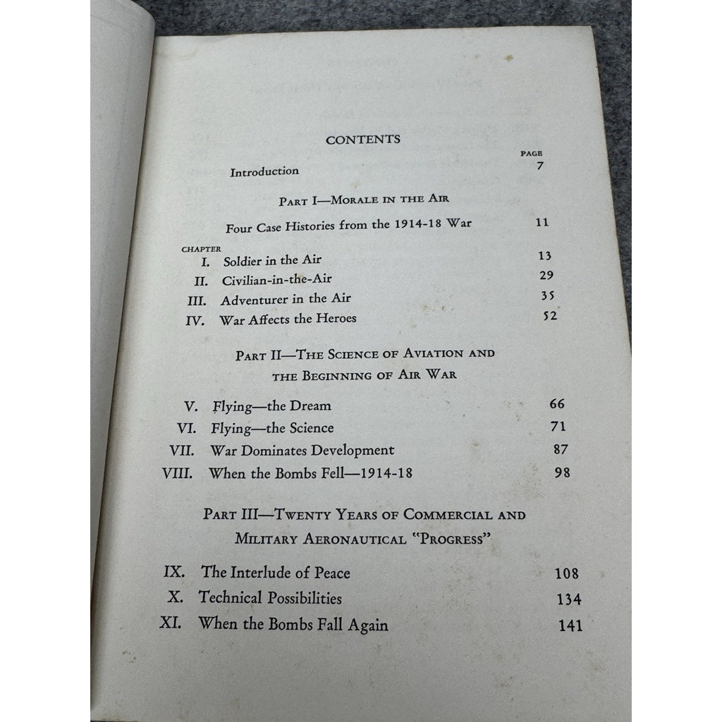 1939 Air War W O’D Pierce Aviation Psychology WWI Modern Age Books Softcover