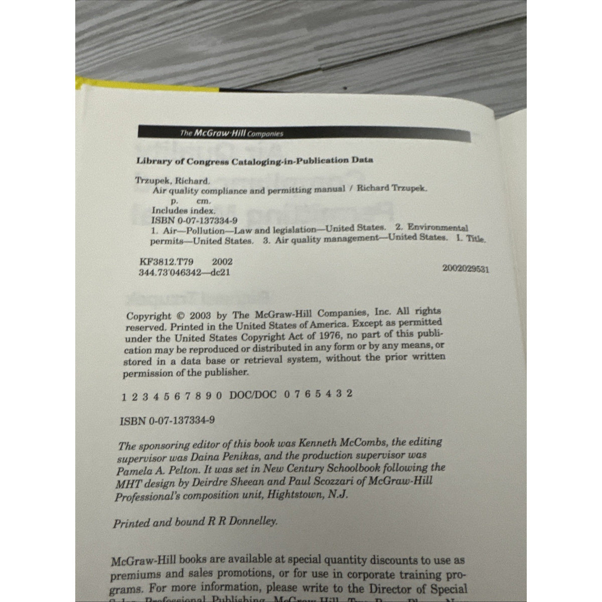 Air Quality Compliance and Permitting Manual by