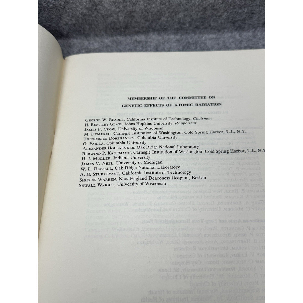 1960 Biological Effects Atomic Radiation Nuclear Fallout Genetics NAS Report