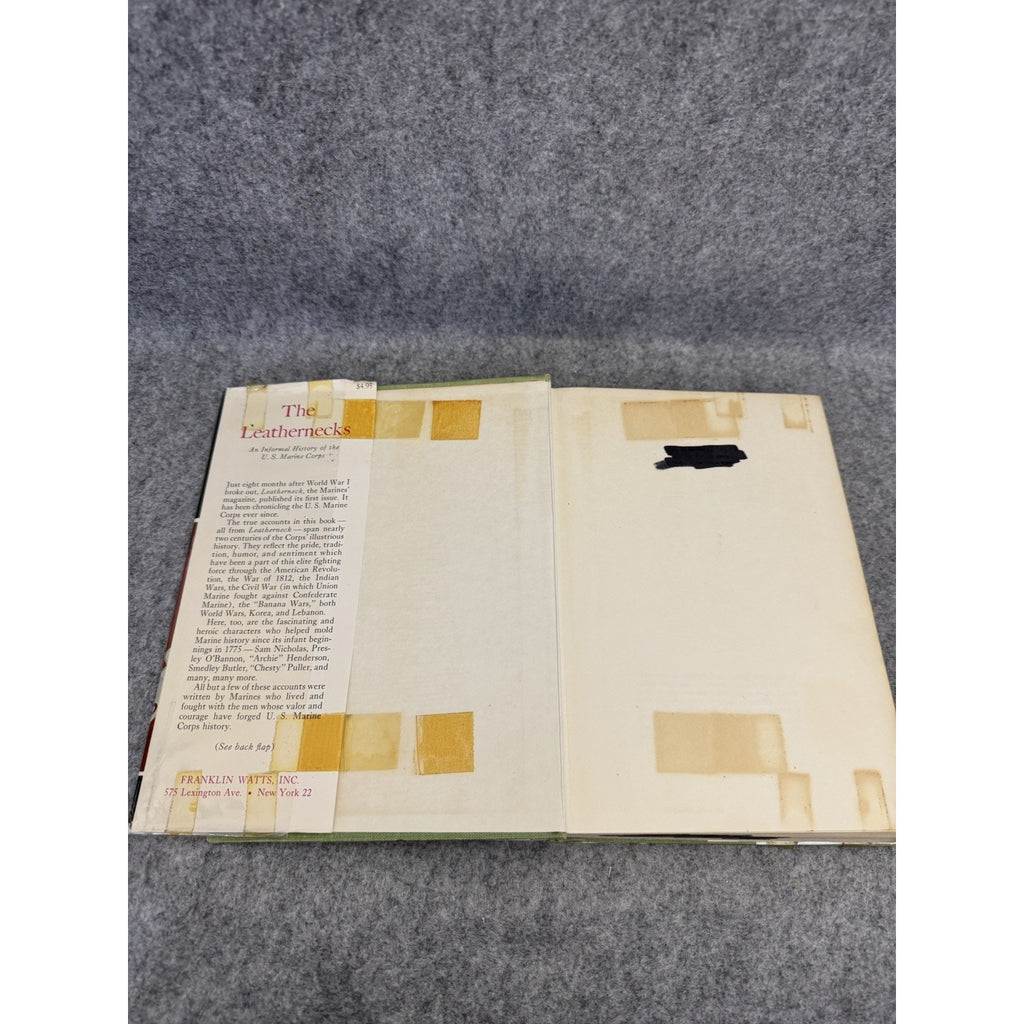 1963 The Leathernecks U.S. Marine Corps History HC DJ 1st Printing