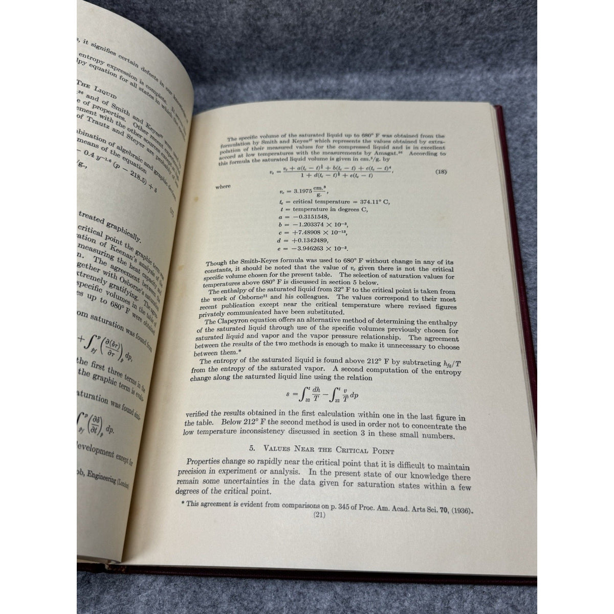1961 Thermodynamic Properties of Steam Keenan Keyes HC Steam Chart MIT