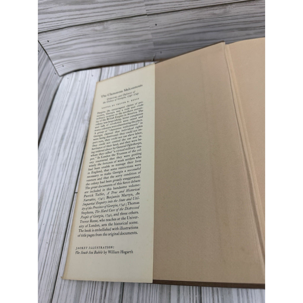 The Clamorous Malcontents 1973 HC/DJ Beehive Press Georgia Colonial History