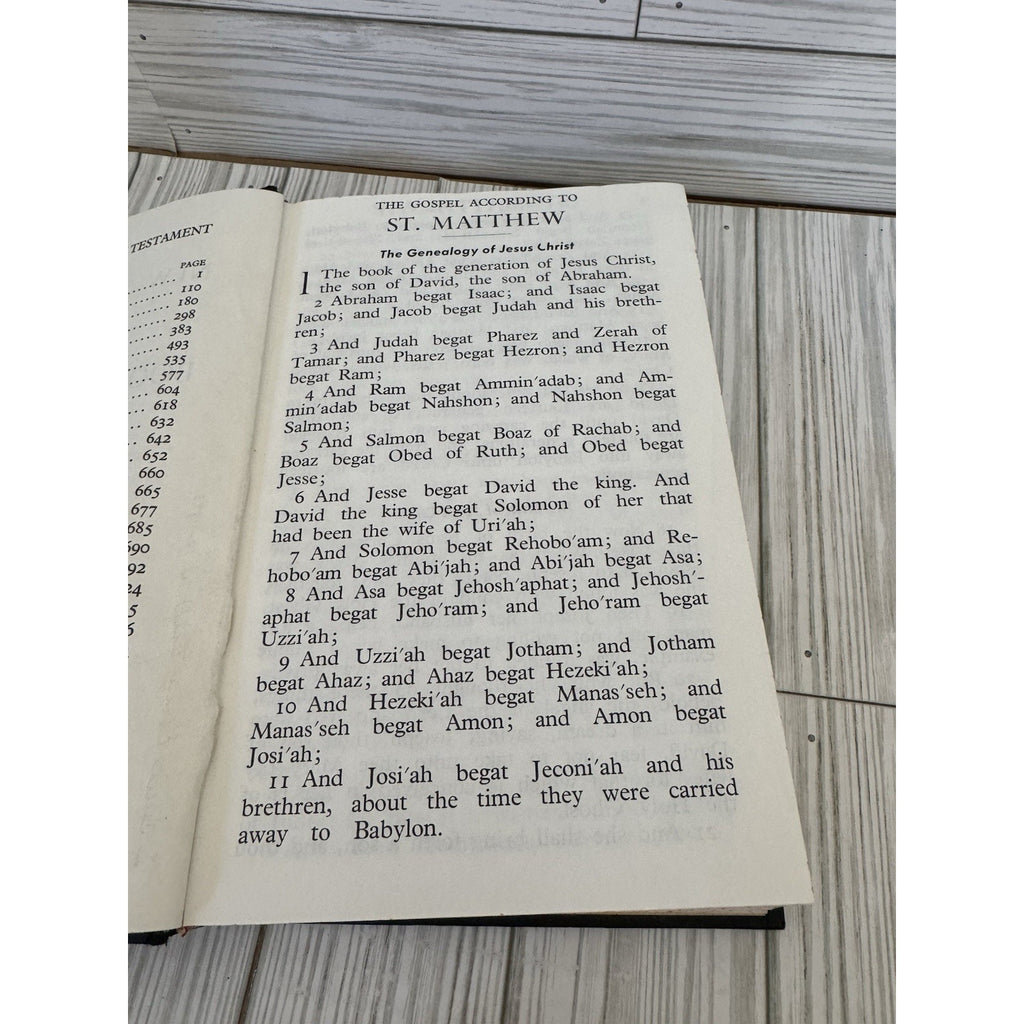 Vintage KJV New Testament & Psalms Large Print ABS Bible Black HC