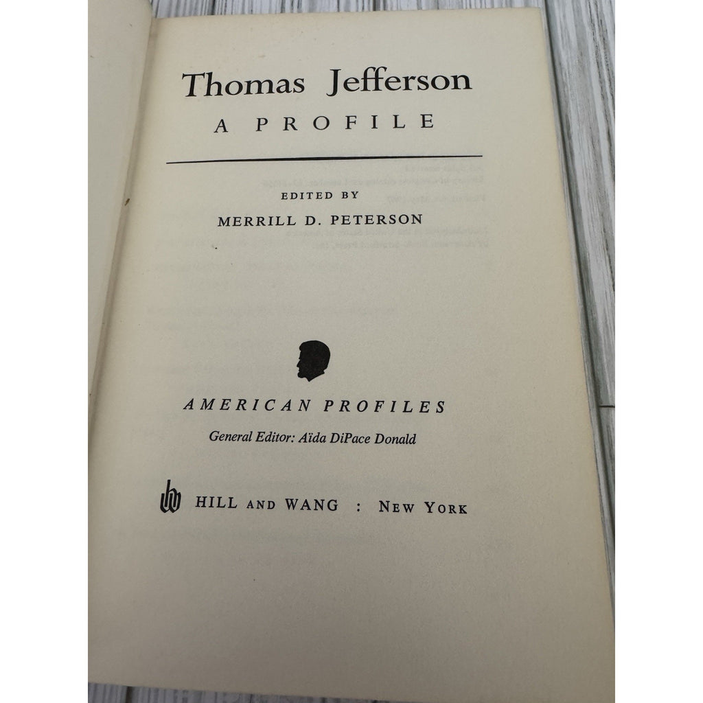 Thomas Jefferson A Profile 1967 1st Ed HC Merrill Peterson