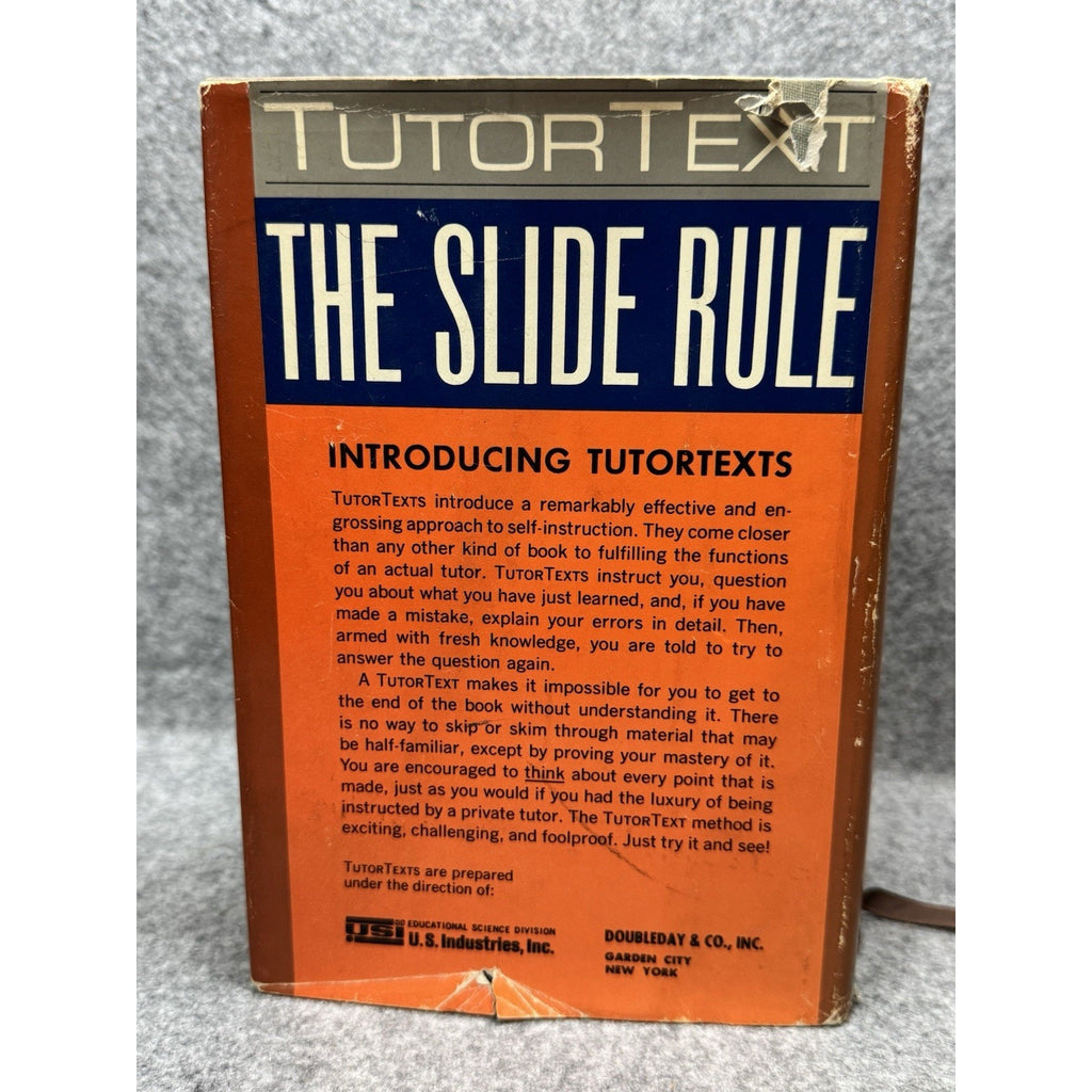The Slide Rule TutorText Saffold Smalley 1962 First Edition HC Dust Jacket