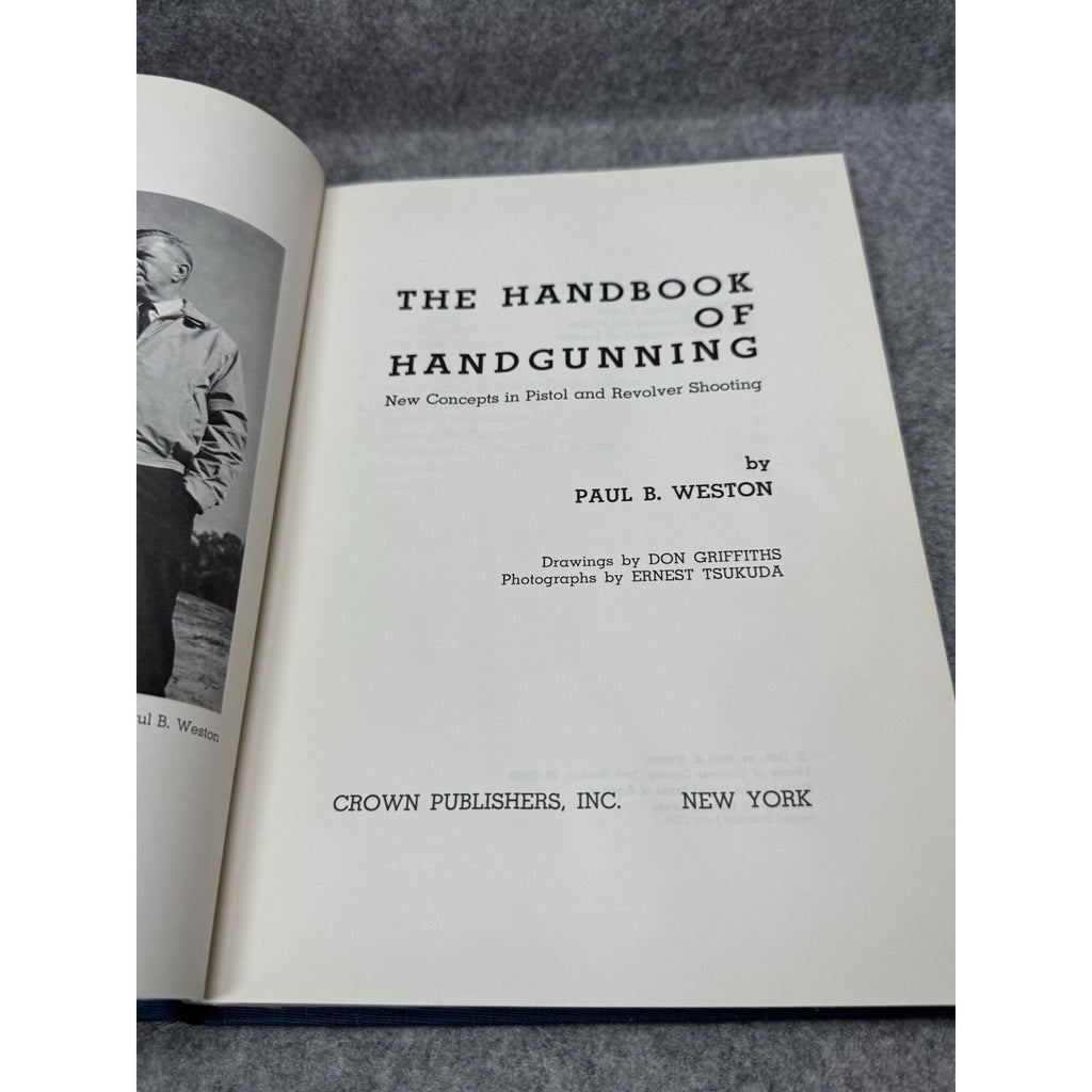 1970 Handbook of Handgunning Paul B Weston Pistol Revolver Shooting HC