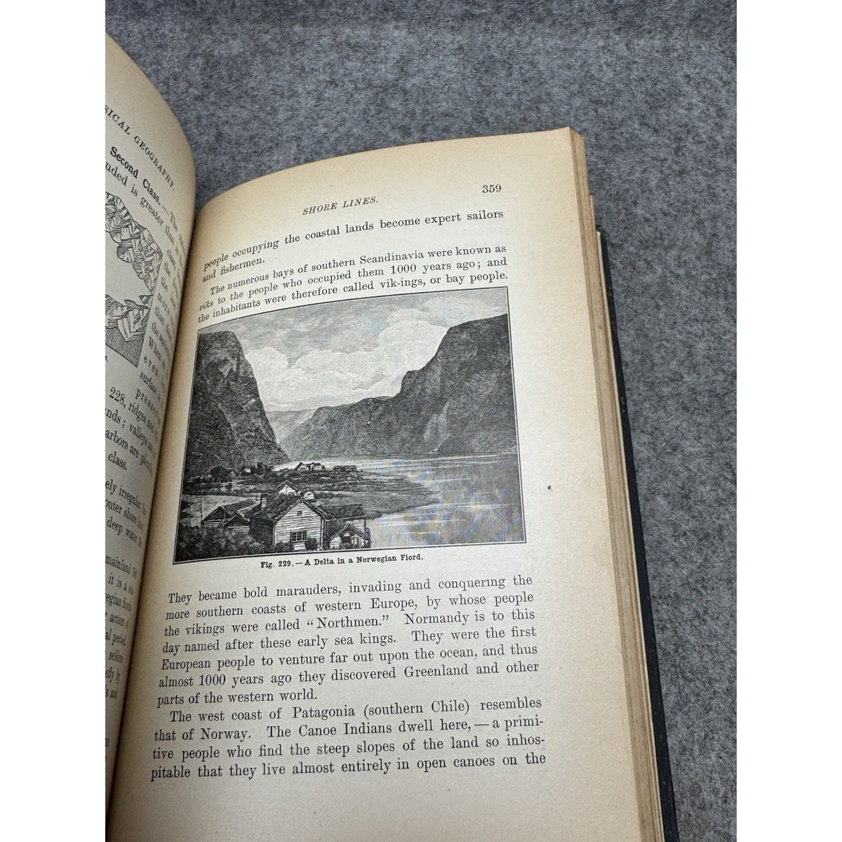1899 Physical Geography William Morris Davis Illustrated Antique Hardcover