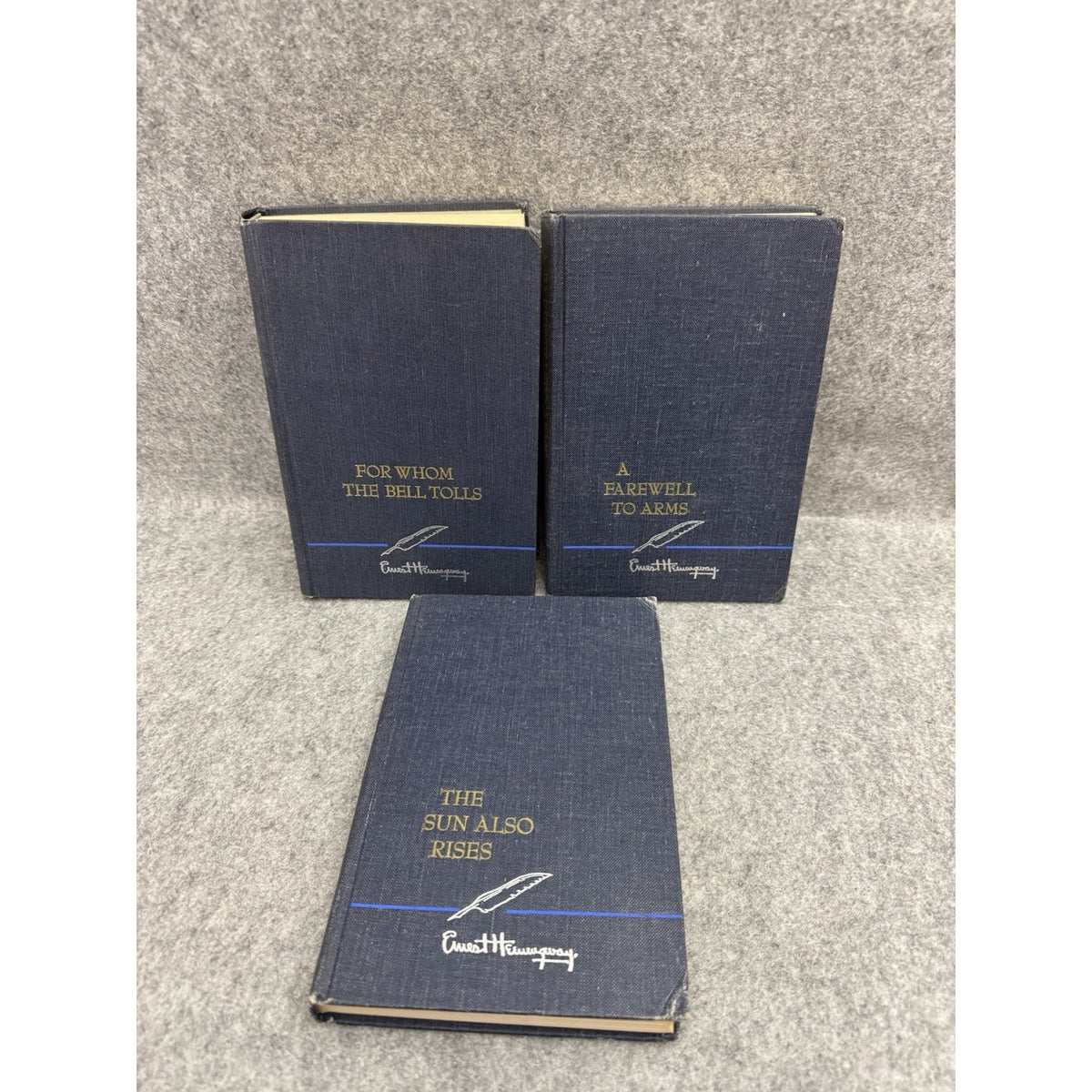 Hemingway 3 Book HC Lot Scribners Sun Also Rises Farewell Bell