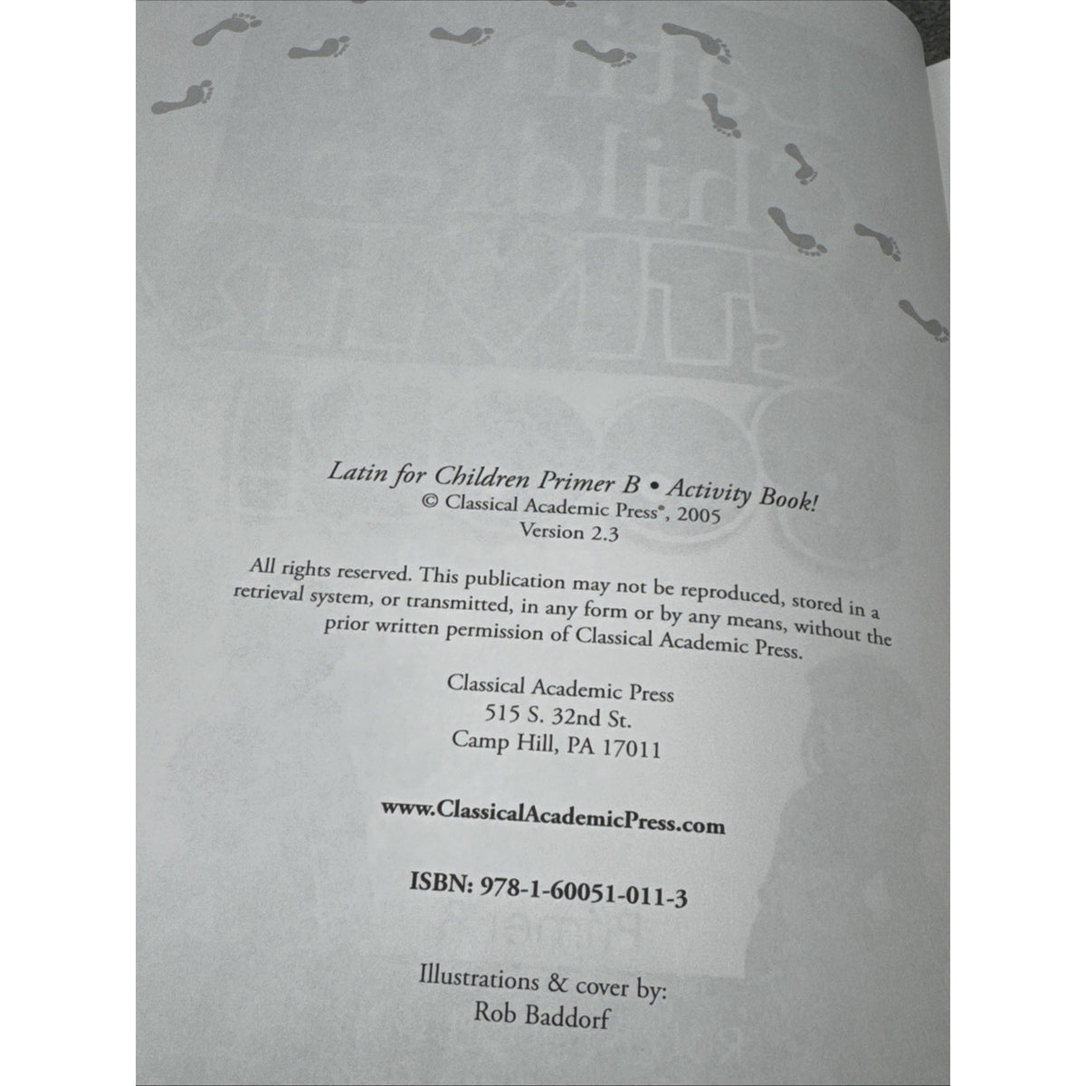 Latin for Children, Primer B Activity Book! by Robert Baddorf and Christopher...