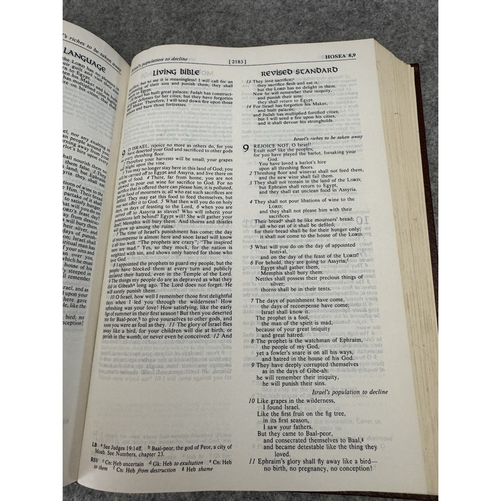 1976 Layman’s Parallel Bible KJV Living RSV Modern Language Hardcover Zondervan
