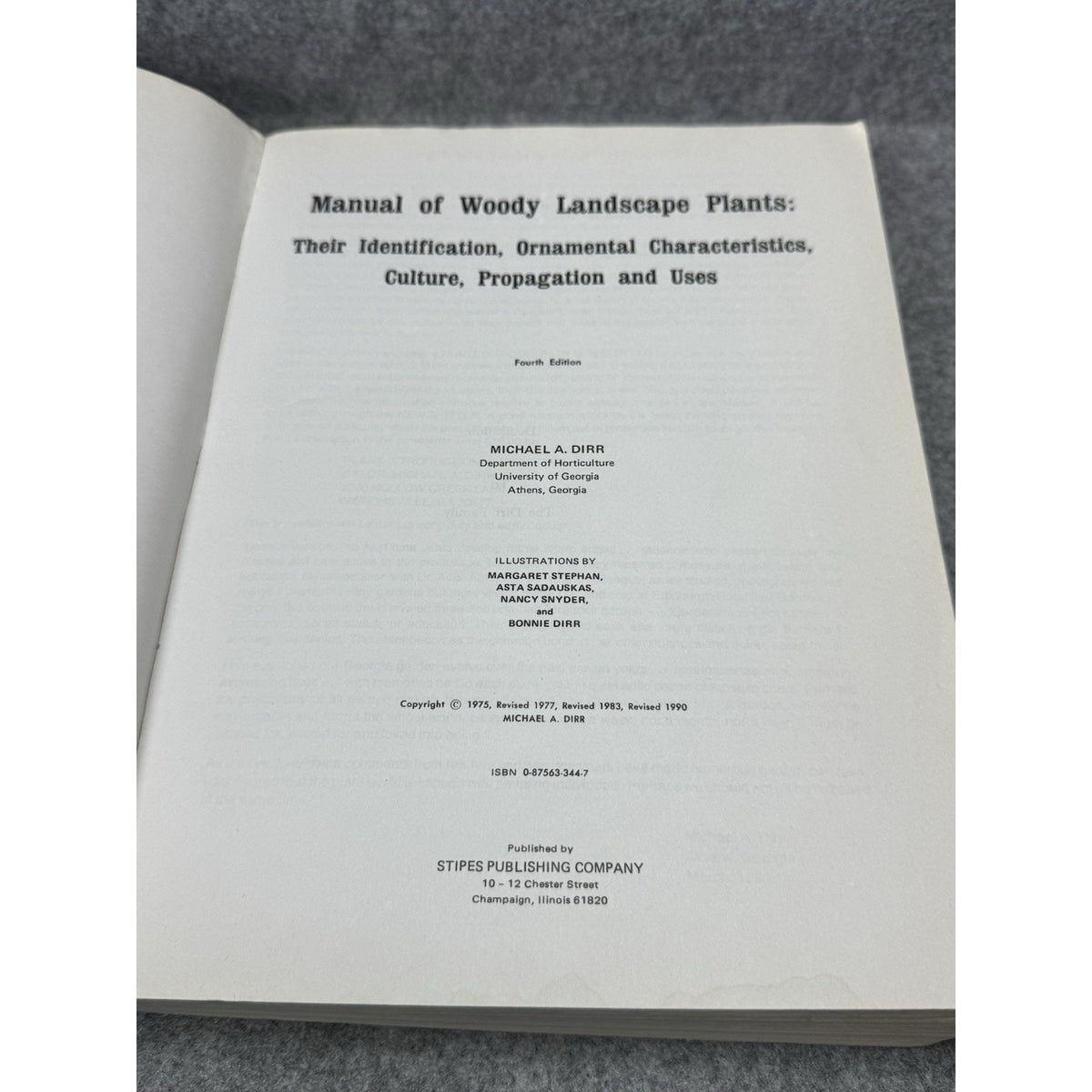 Manual of Woody Landscape Plants Michael A. Dirr 1990 4th Ed Horticulture