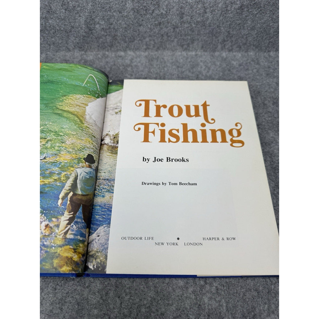 1972 Trout Fishing Joe Brooks First Edition Fly Fishing HC Dust Jacket