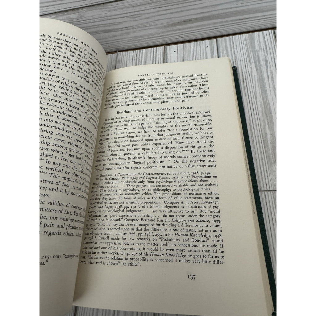 Bentham and the Ethics of Today David Baumgardt 1966 HC Octagon Books