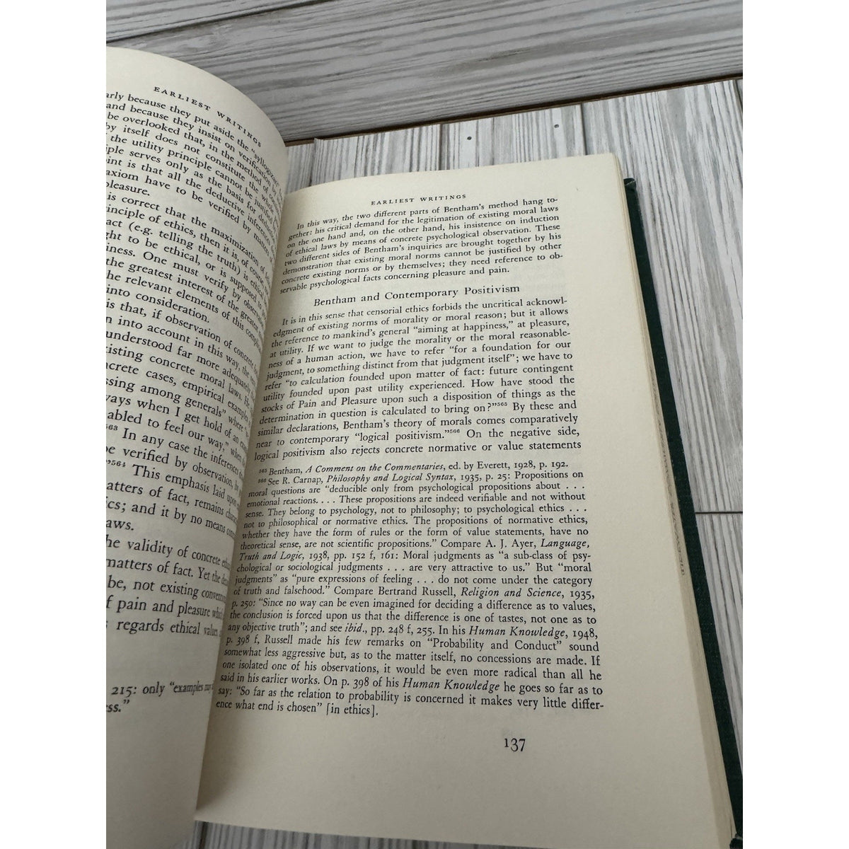 Bentham and the Ethics of Today David Baumgardt 1966 HC Octagon Books