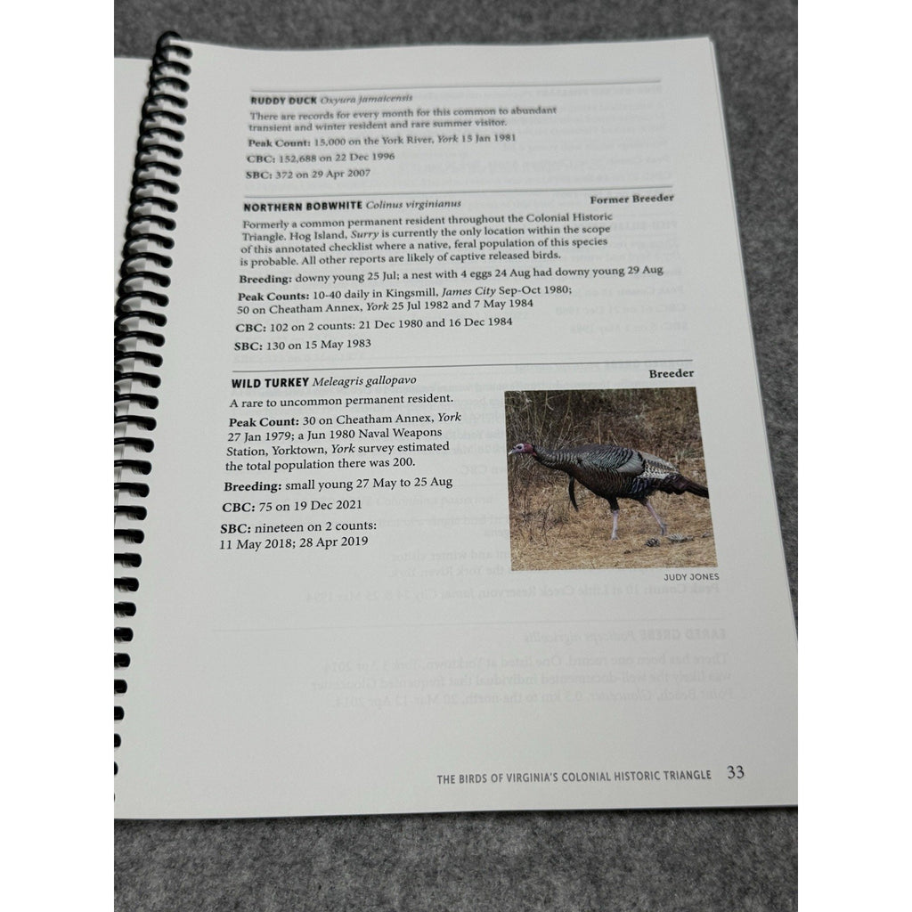 2024 Birds of Virginia Colonial Historic Triangle Bill Williams 2nd Edition