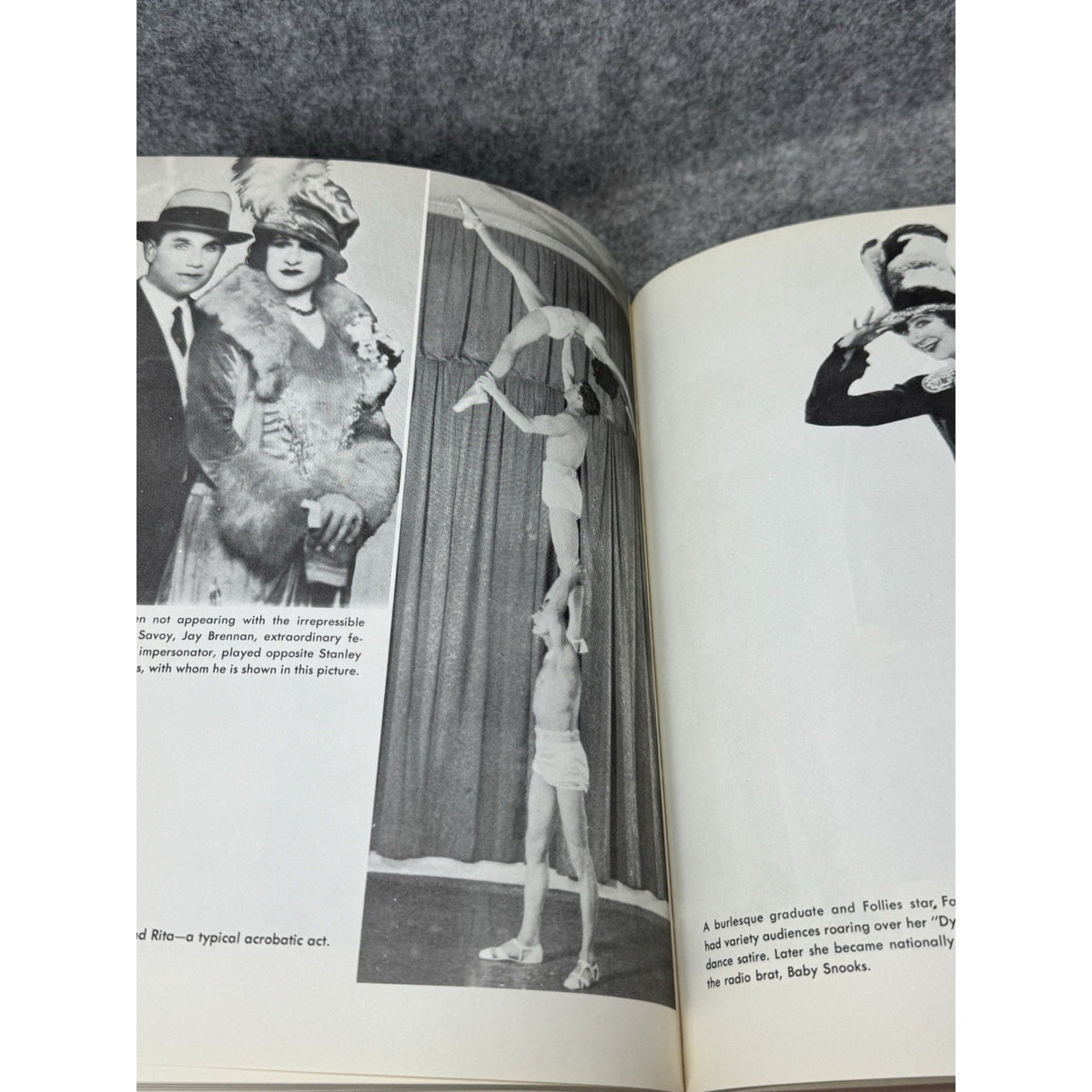 1961 A Pictorial History of Vaudeville Bernard Sobel Hardcover DJ Theater 1x