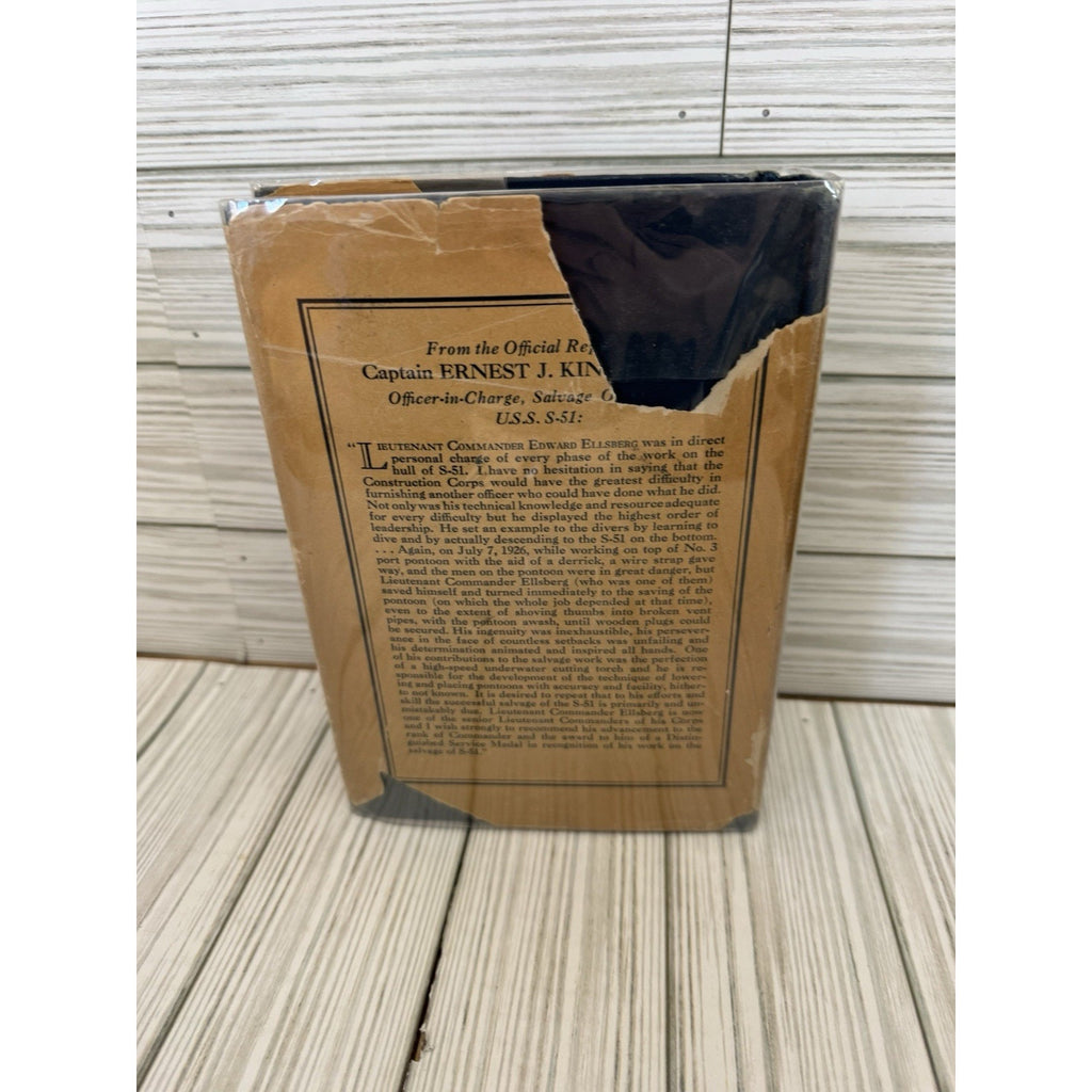 On the Bottom Edward Ellsberg 1929 Submarine Salvage Navy w/DJ