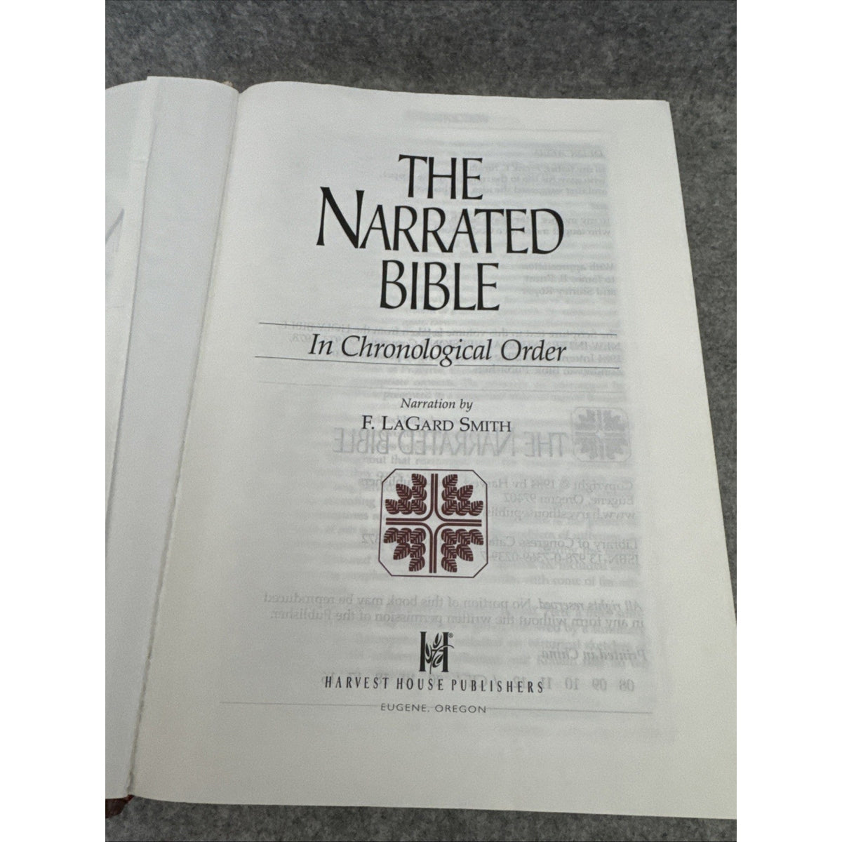 Narrated Bible by F. LaGard Smith (1999, Hardcover)
