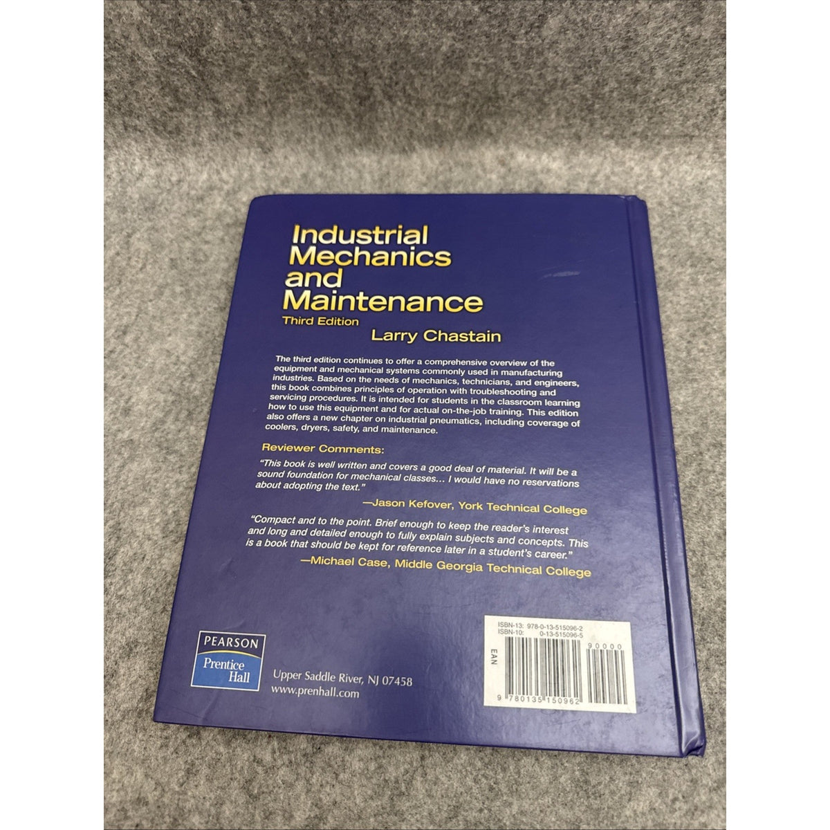 Industrial Mechanics and Maintenance by Larry Chastain (2008, Hardcover)