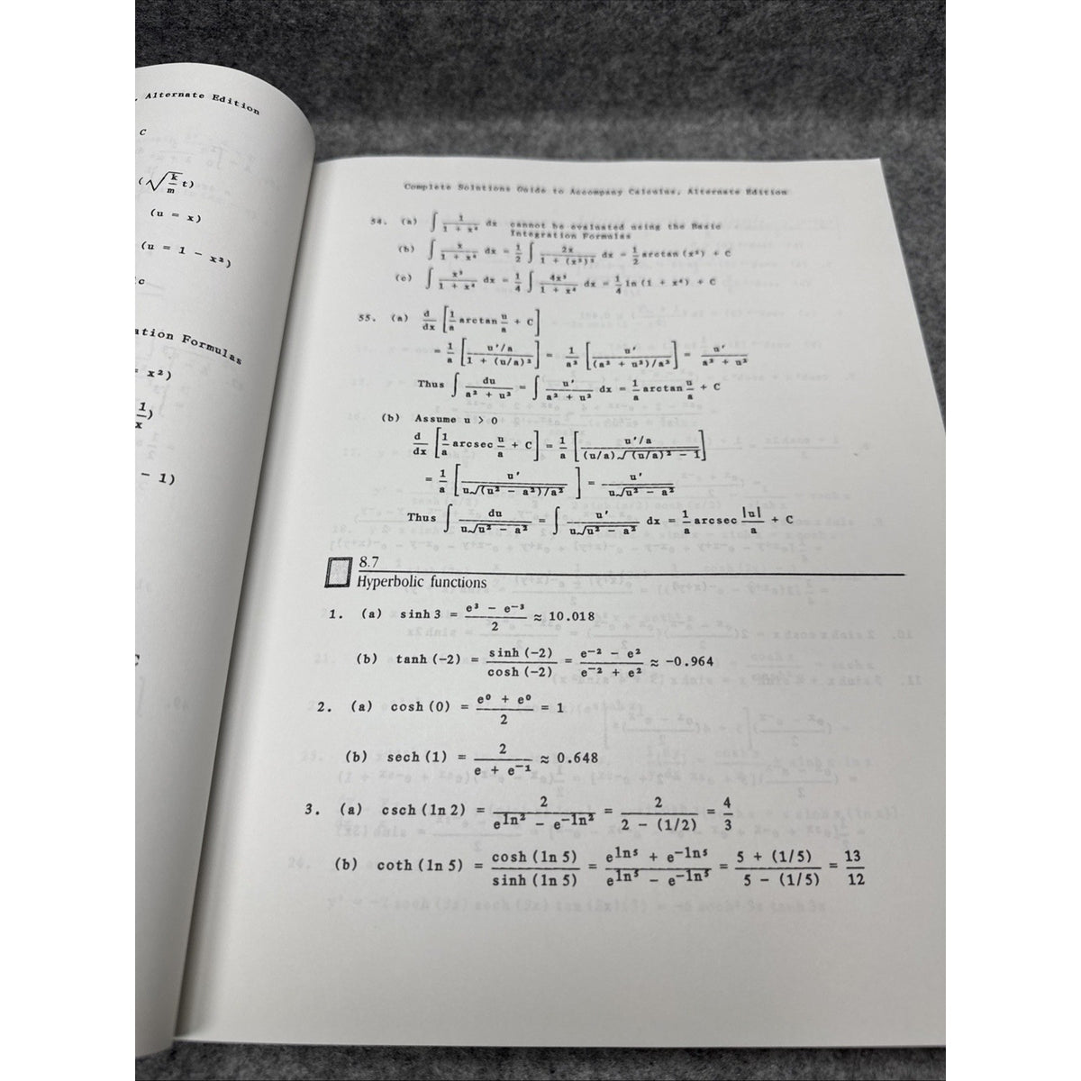 Calculus Alternative Solutions Dianna L Zook Vol 2 Only