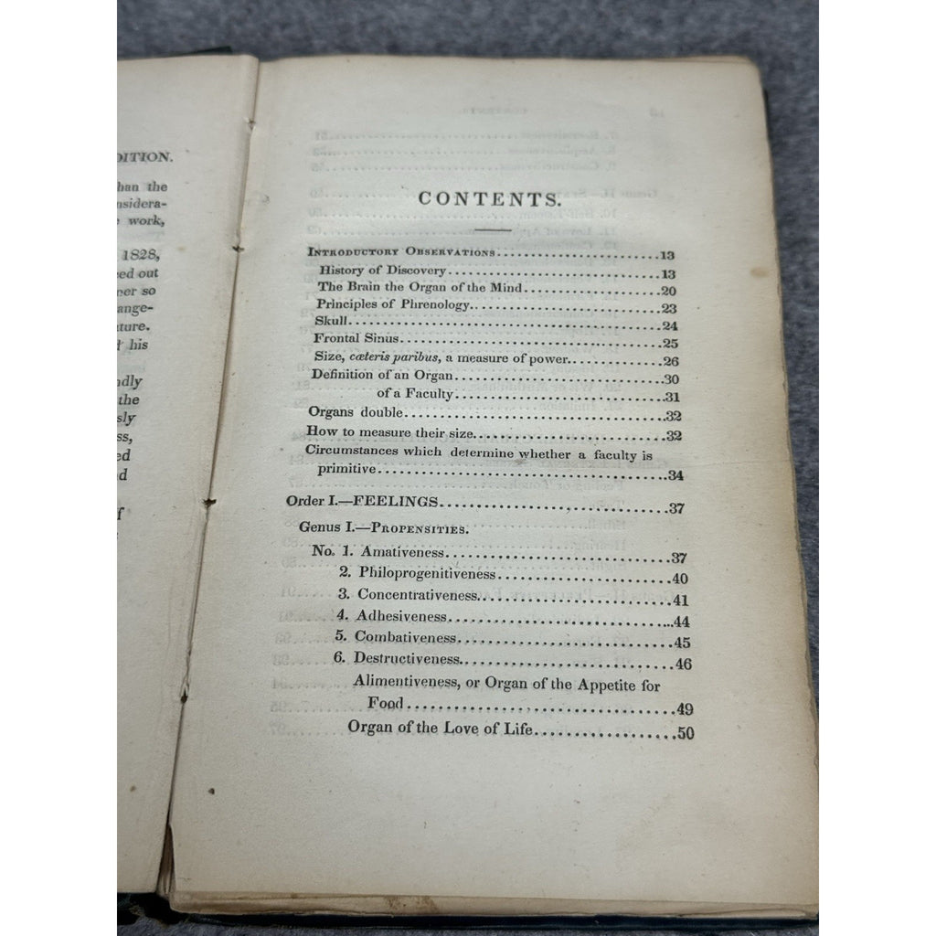 1834 Elements of Phrenology George Combe 2nd American Ed Pseudoscience