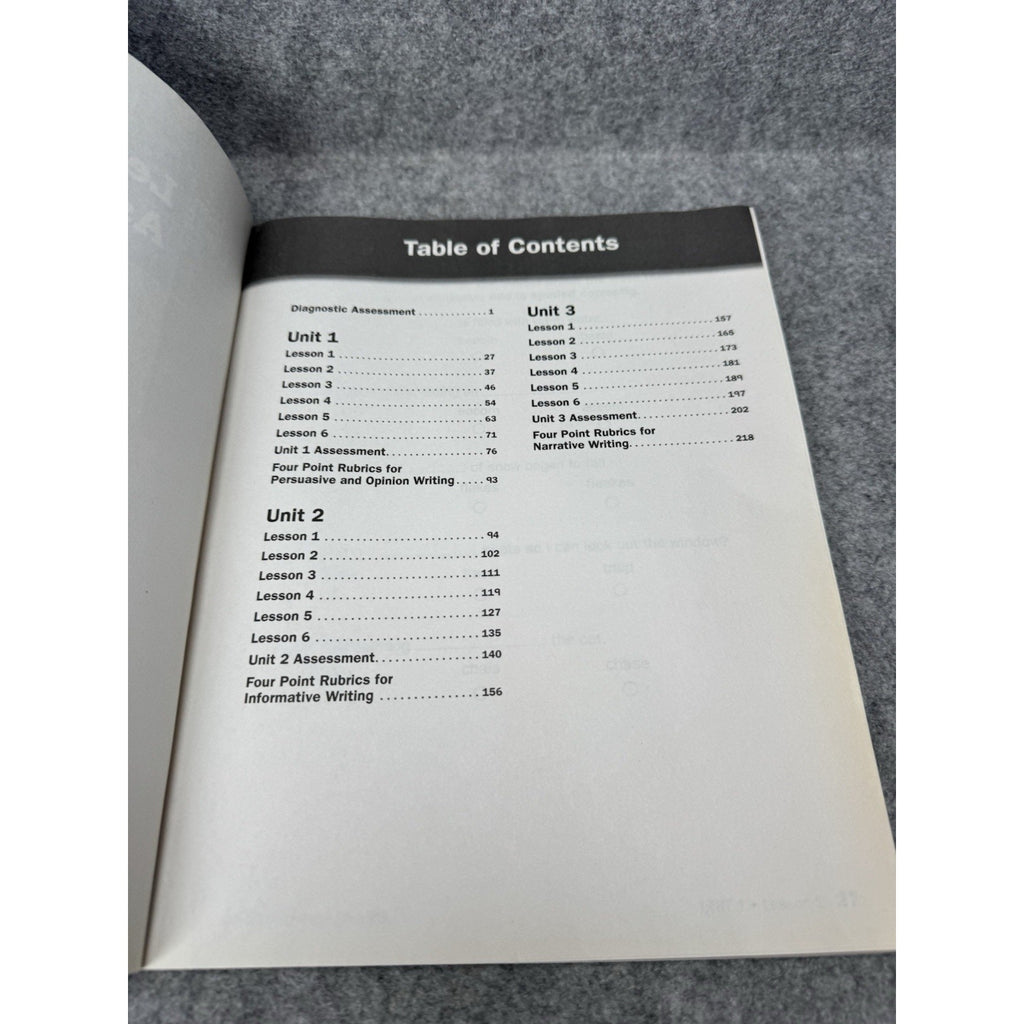 SRA Open Court Reading Grade 3 Lesson and Unit Assessment Books 1 & 2 2016