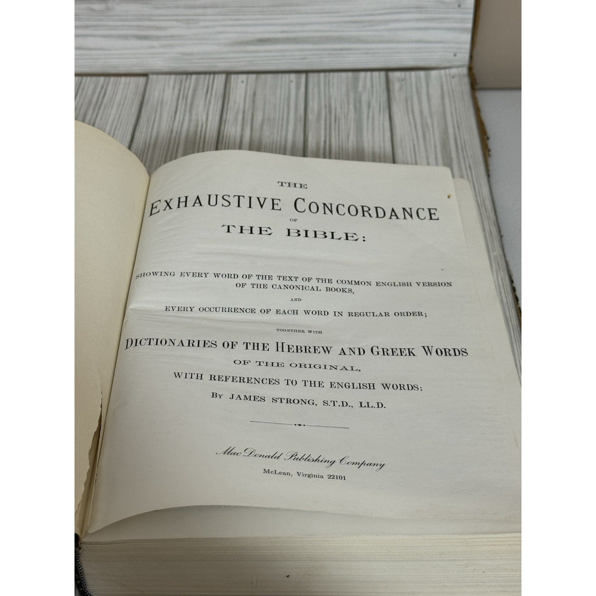 Strong’s Exhaustive Concordance of the Bible Hardcover MacDonald