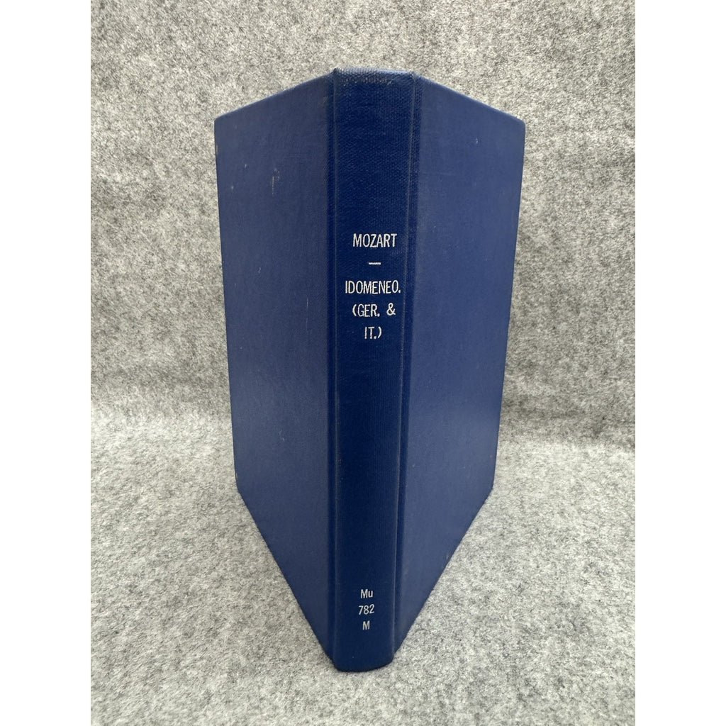 Mozart Idomeneo Opera Vocal Score Italian German HC Kalmus Library Bound