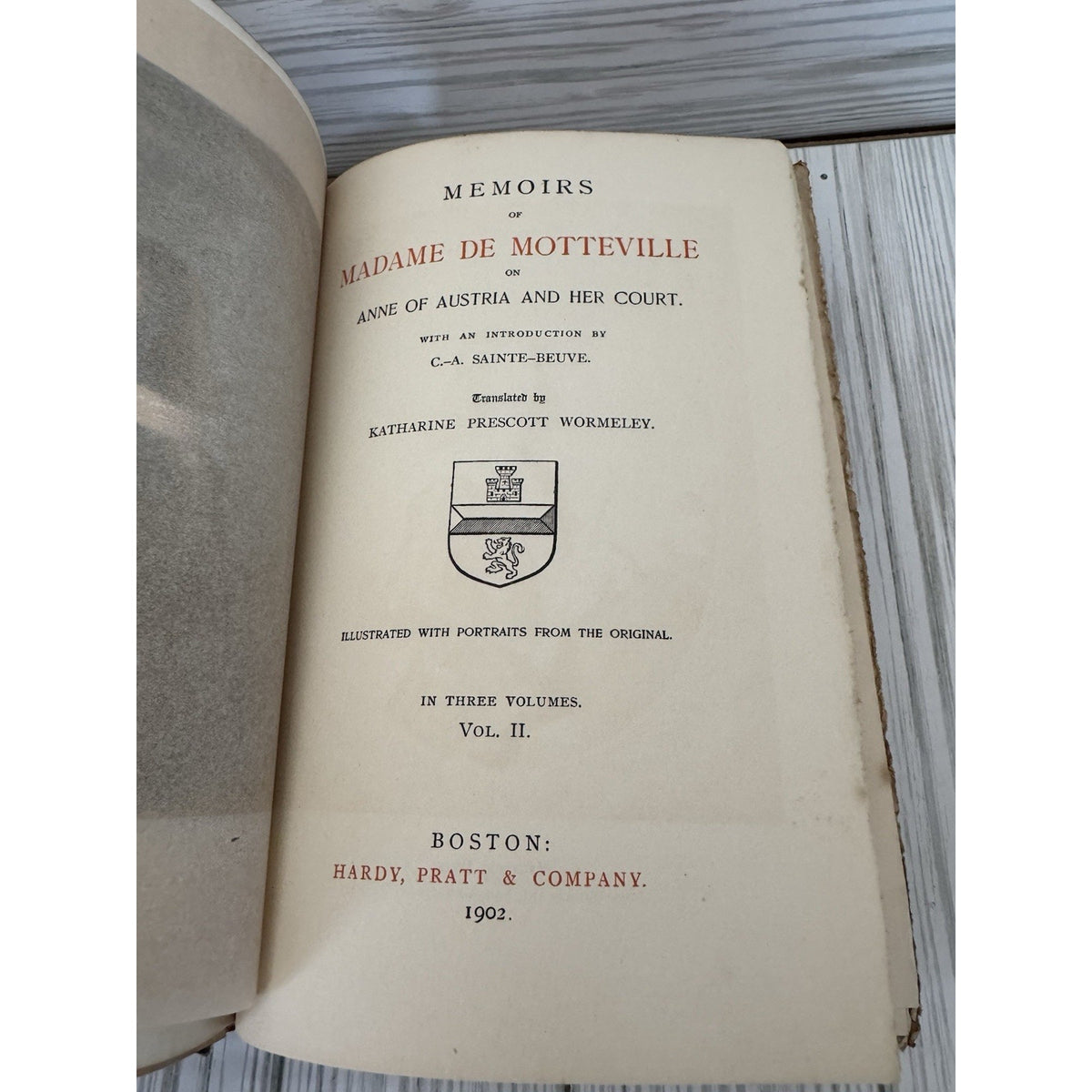 1902 Memoirs Madame de Motteville Vol II Cour de France Limited Ed