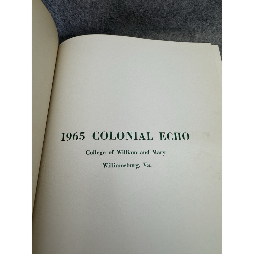 1965 Colonial Echo William & Mary College Yearbook Williamsburg VA HC