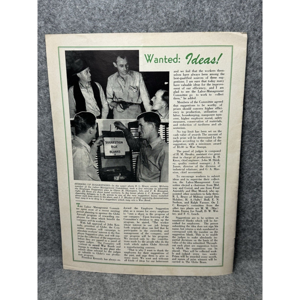1944 Globe Beam March WWII Aircraft Magazine West Point Stewart Field AT-10