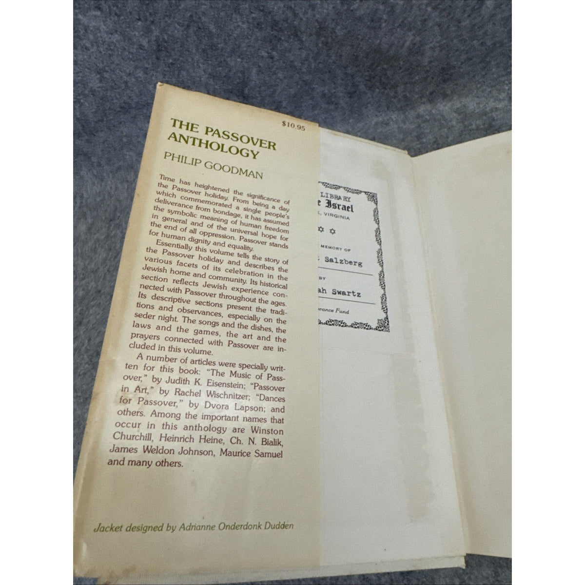 1961 HC/DJ Passover Anthology by Goodman, Philip 1st Ed 7th Impression