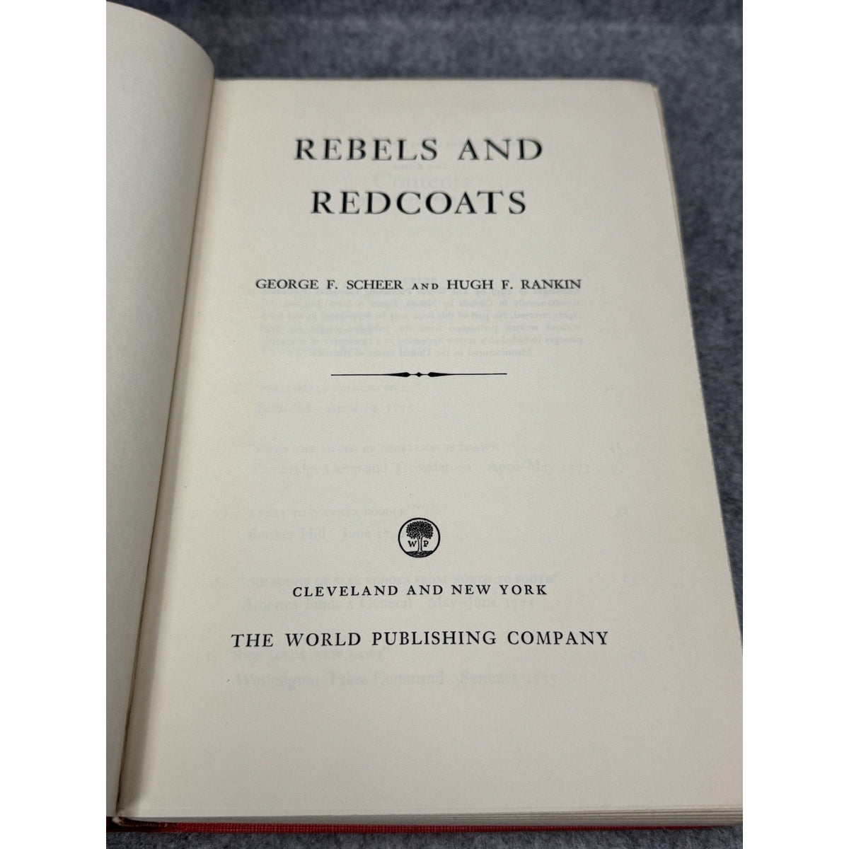 1957 Rebels and Redcoats Scheer Rankin First Edition Revolutionary War HC