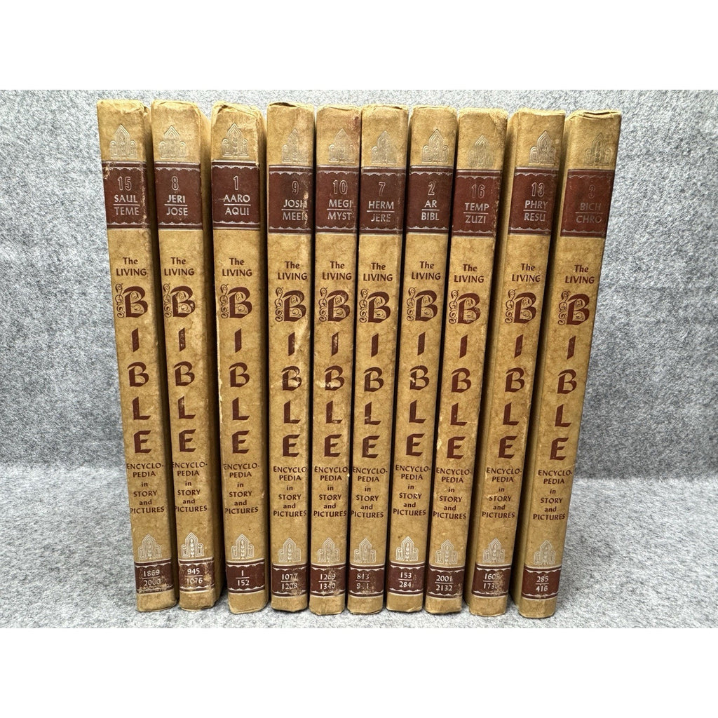 The Living Bible Encyclopedia Story & Pictures Art Treasure 10-Volume Set