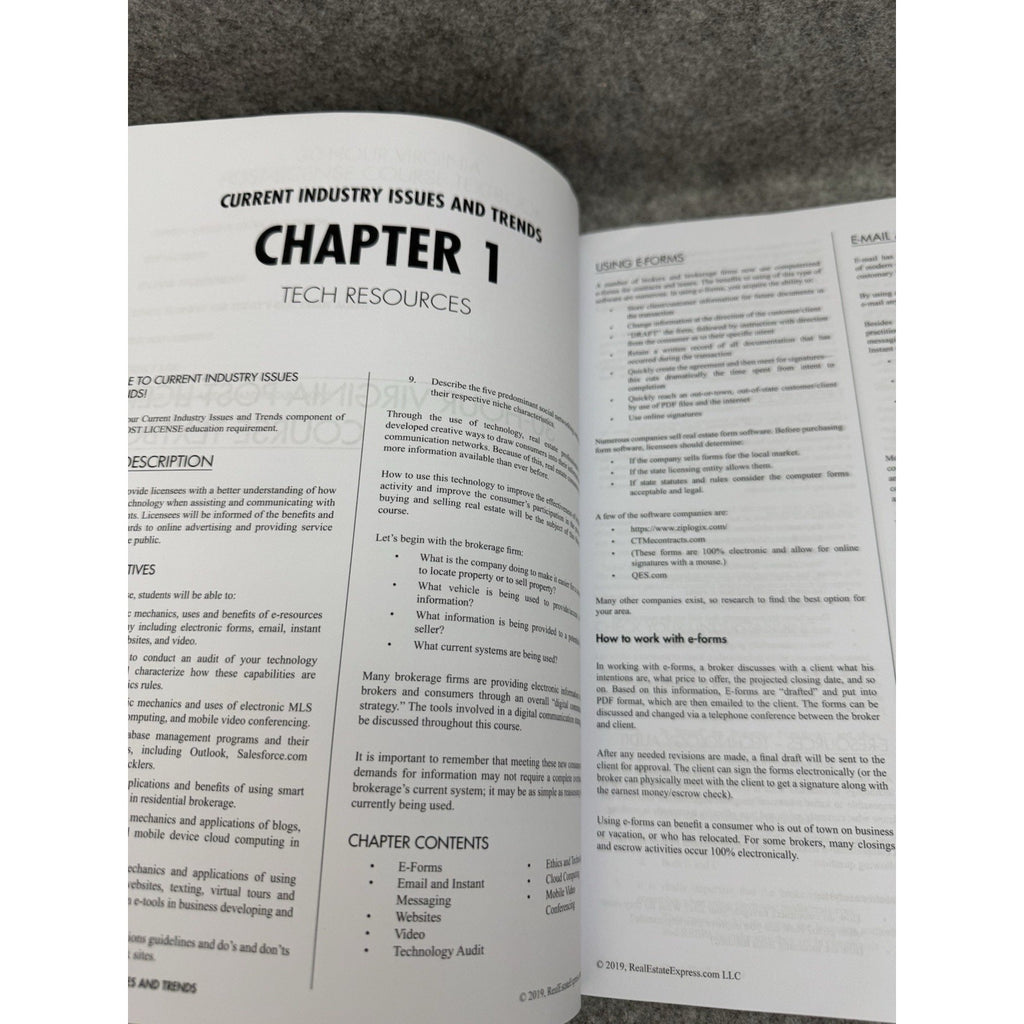 2019 Virginia 30-Hour Post-License Course Textbook Study Edition RE Express