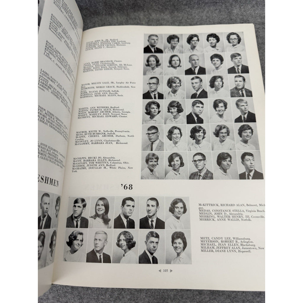 1965 Colonial Echo William & Mary College Yearbook Williamsburg VA HC
