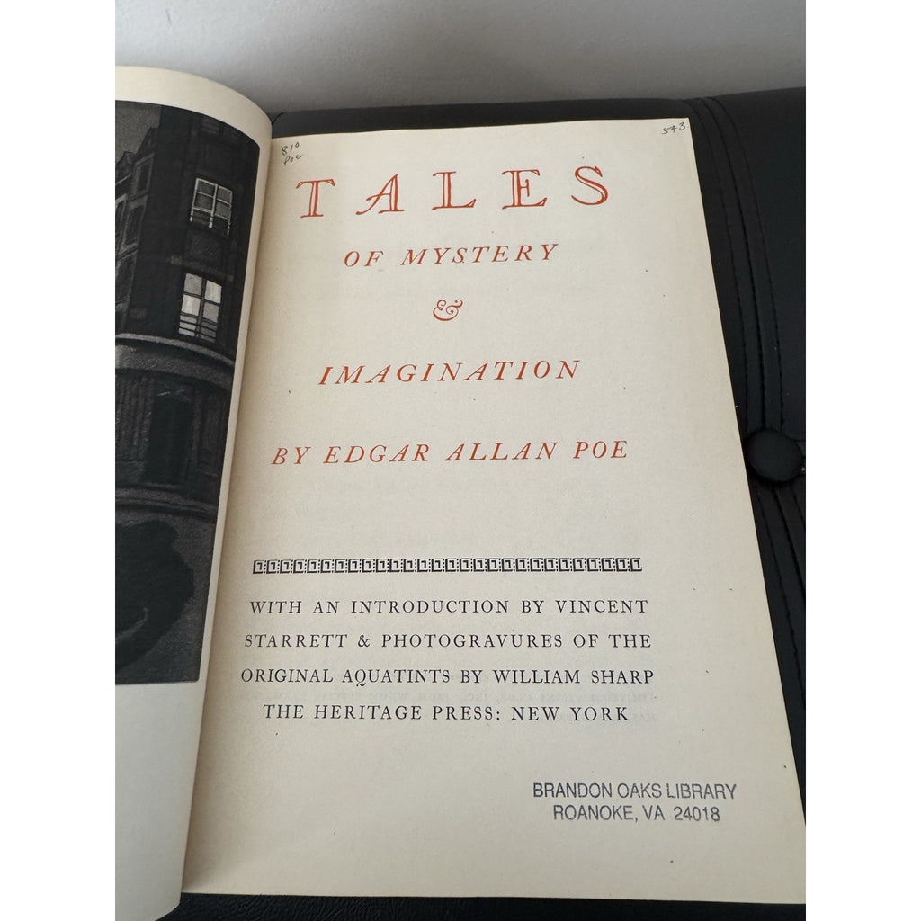 Tales of Mystery Imagination Poe HC Heritage Press 1941 Illus Ex Library