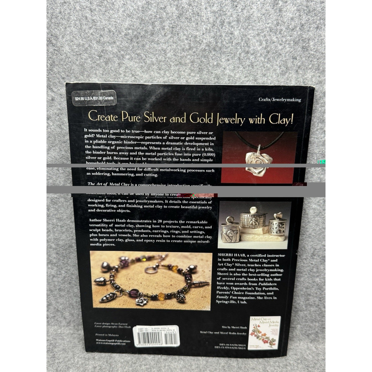 The Art of Metal Clay Sherri Haab 2003 Jewelry Making Book With DVD
