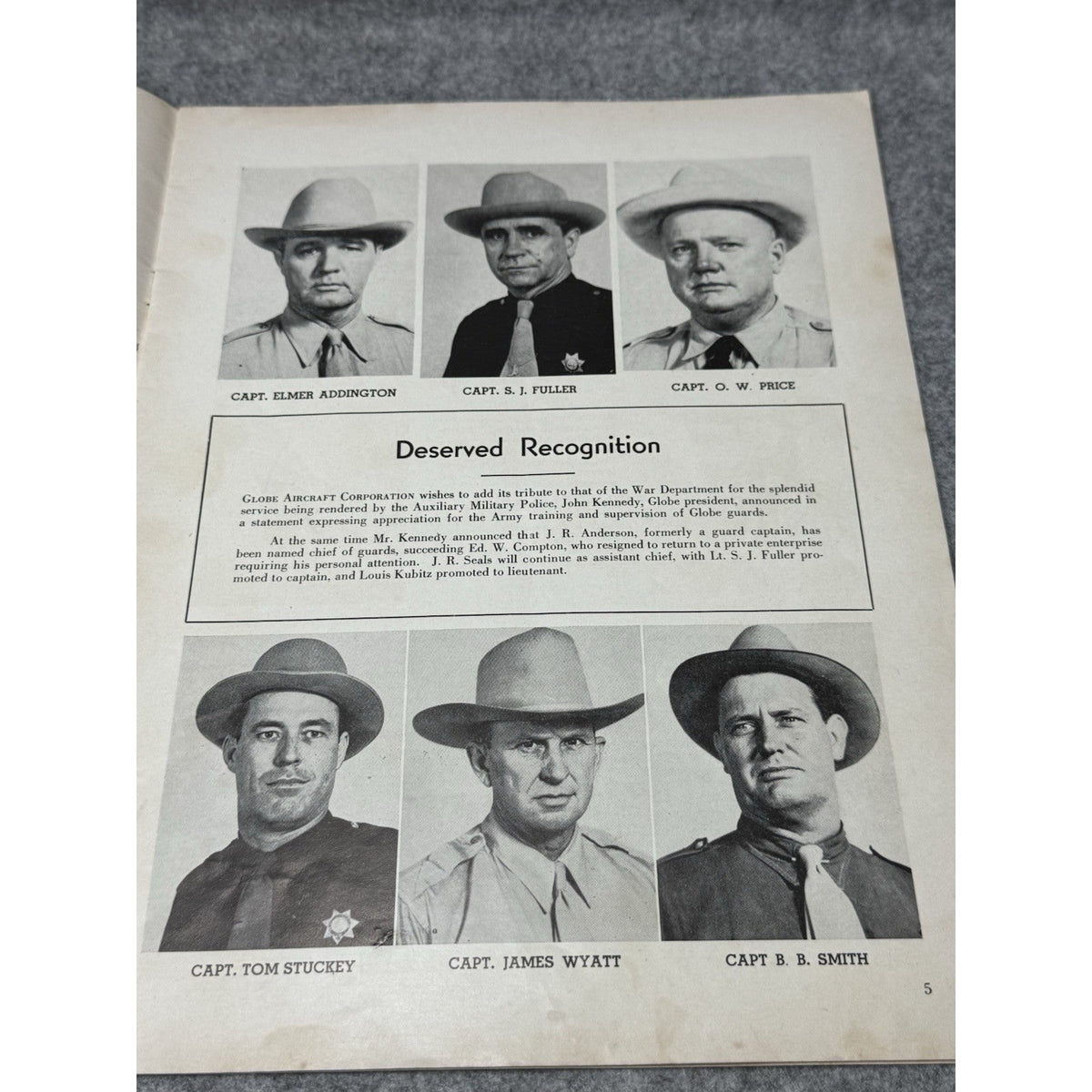 1943 Globe Beam August WWII Aircraft Magazine Fort Worth War Bonds Army Police