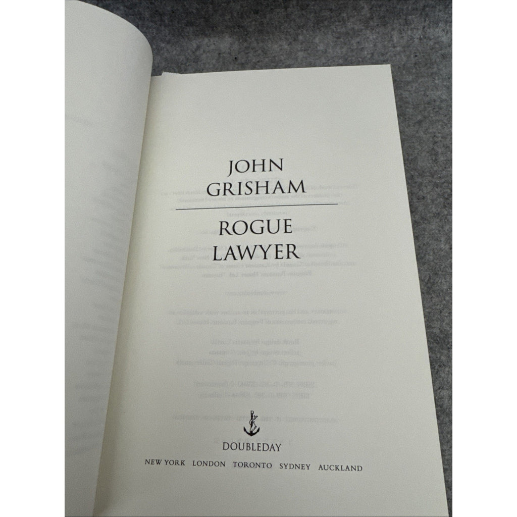 John Grisham Rogue Lawyer Signed First Edition Hardcover Thriller