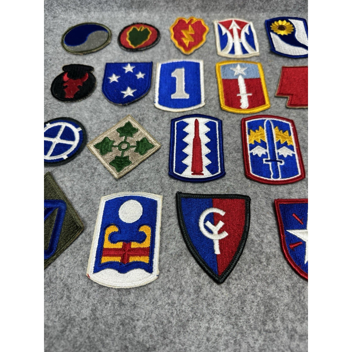 23 Vintage US Army Patches Lot Infantry Division Military Shoulder Insignia