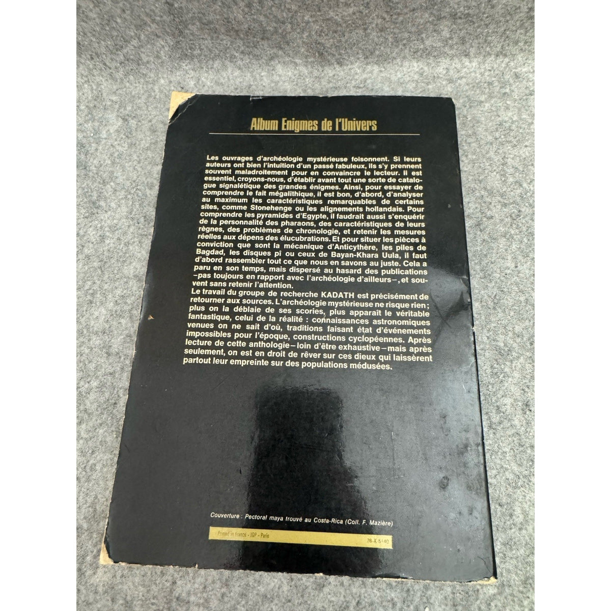 1976 Chroniques des Civilisations Disparues Kadath PB French Archaeology