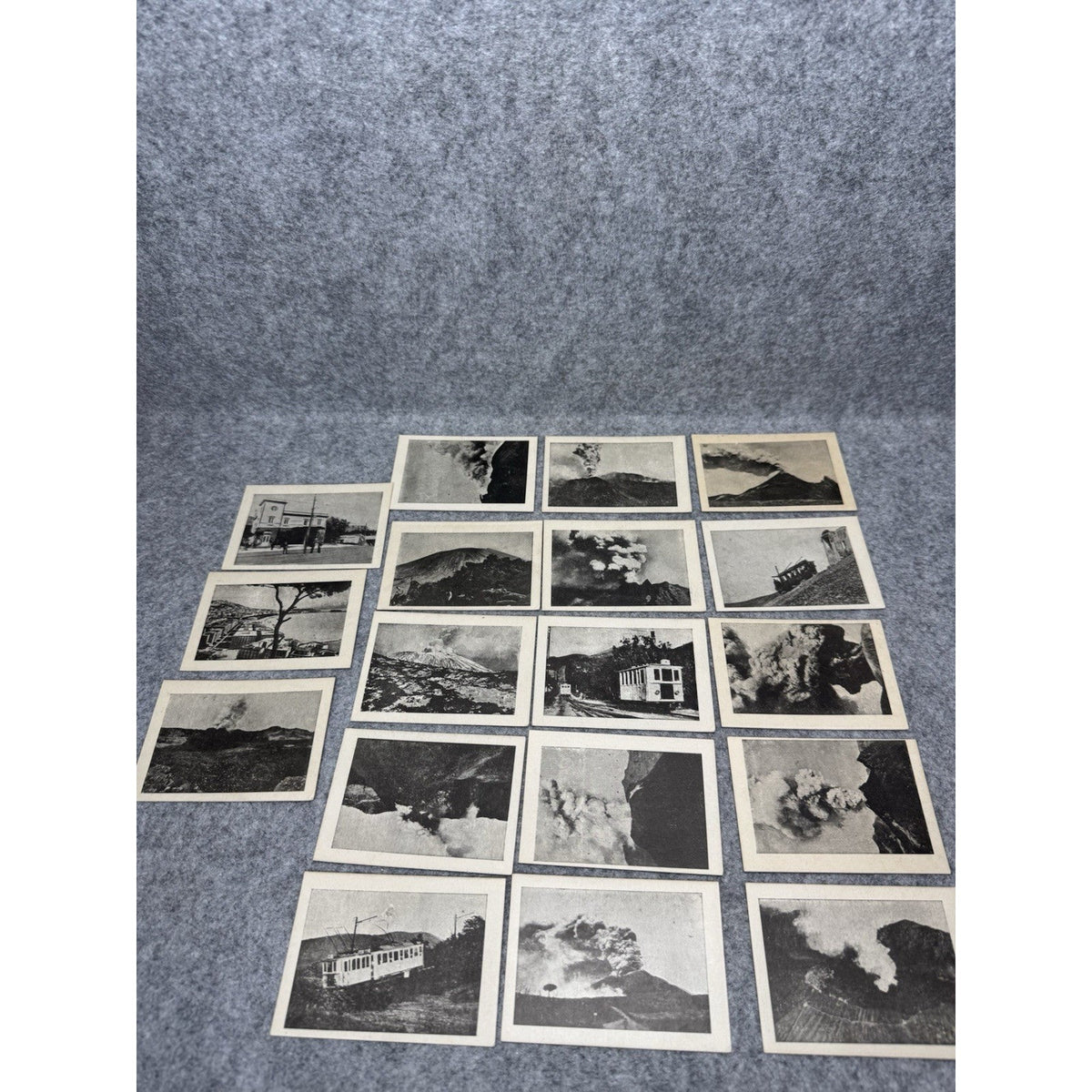 Vesuvius March 1944 Eruption 18 Vintage Souvenir Photos Italy Original Sleeve