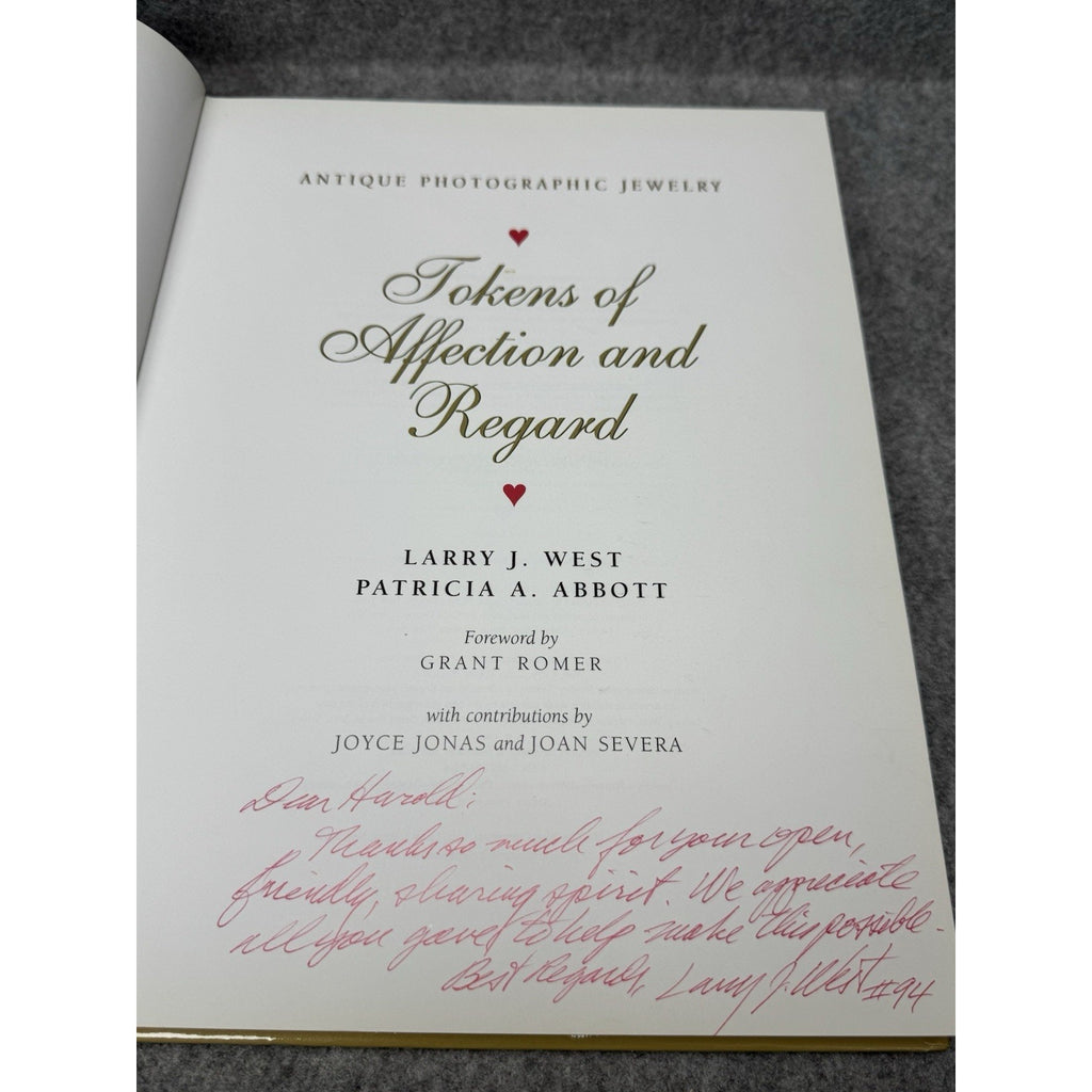 Tokens of Affection and Regard 2005 Signed 1st Ed Antique Photographic Jewelry