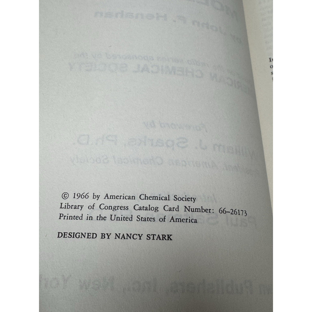 Men and Molecules John F Henahan 1966 American Chemical Society Chemistry HC