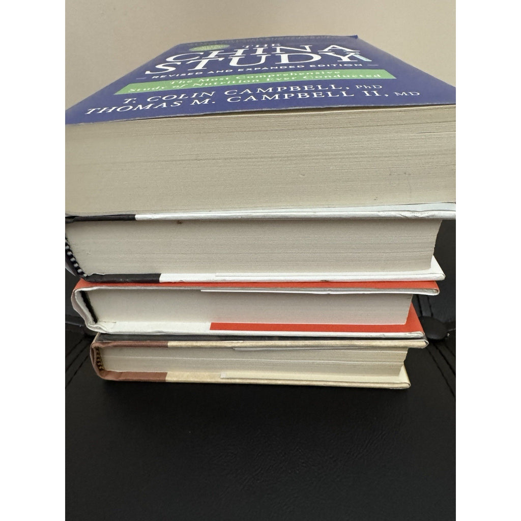 Health & Nutrition Book Lot 4 China Study Noom Plant Paradox Goodall