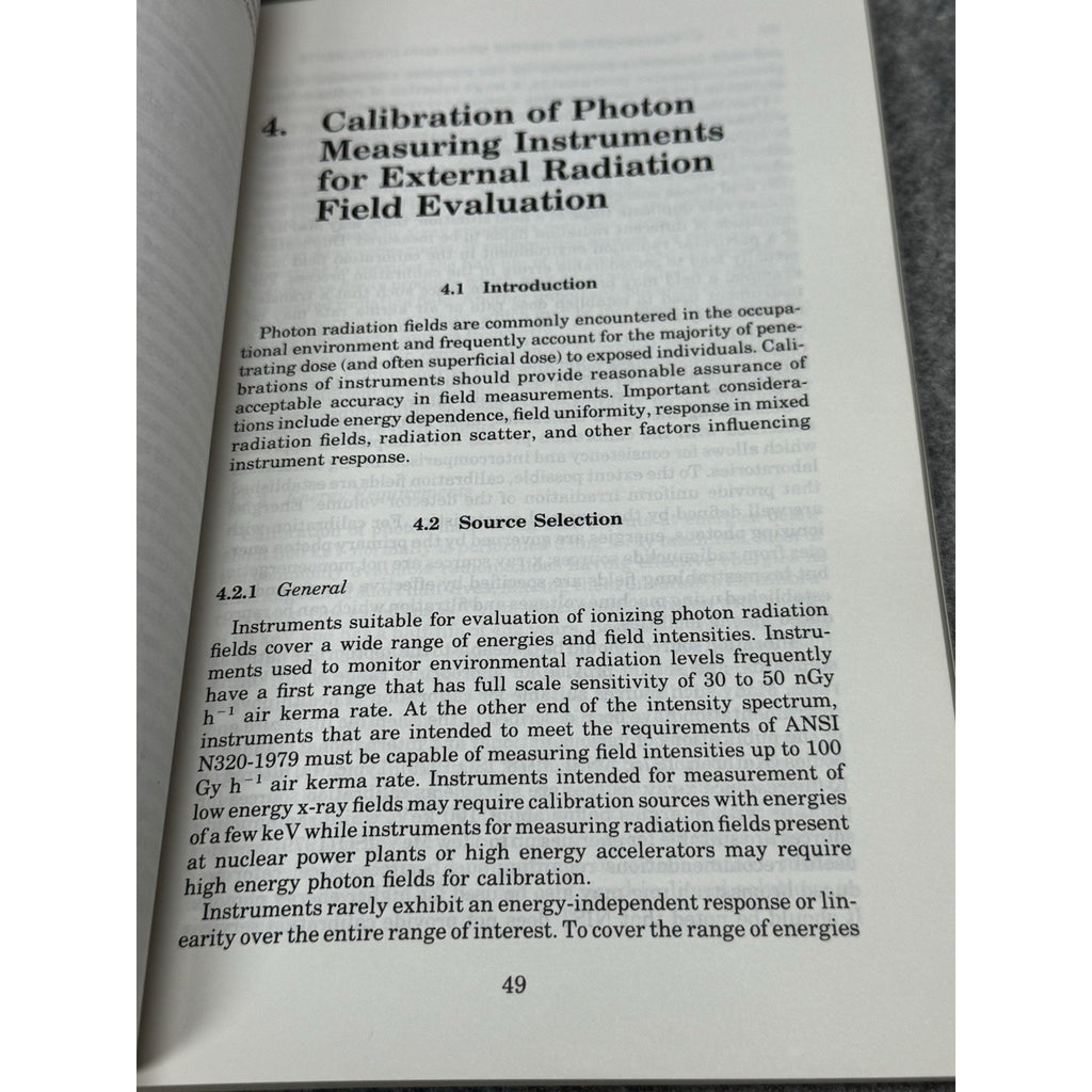 NCRP Report 112 Calibration Survey Instruments Radiation Protection 1991-