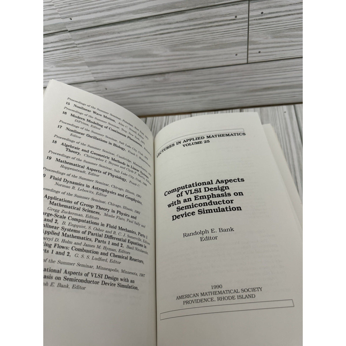 Lectures in Applied Mathematics Vol 25 VLSI Design AMS 1990 HC