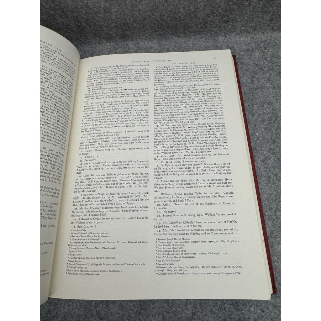 1974 Diary of Ebenezer Parkman 1703-1782 1719-1755 HC American Antiquarian